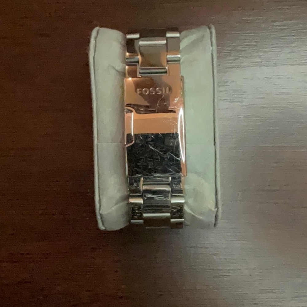 Silver Women’s Fossil Watch with Bling Tiffany Blue and Green Watch Face - Picture 2 of 8